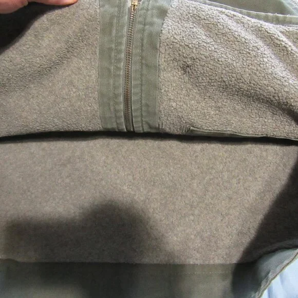 Mens Vtg Carhartt Vest V26 LOV Faded Green Sherpa Lined Canvas Sz 2XLT